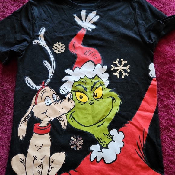 Girls Grinch and Max Black T-Shirt - Picture 5 of 7